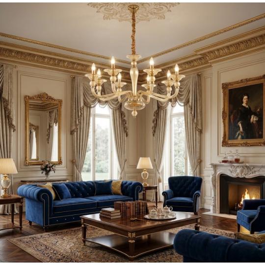 luxus elegans villa kastely szalon vilagitas csillar uveg szajjal fujt egyedi lampa glamour klasszikus.jpg